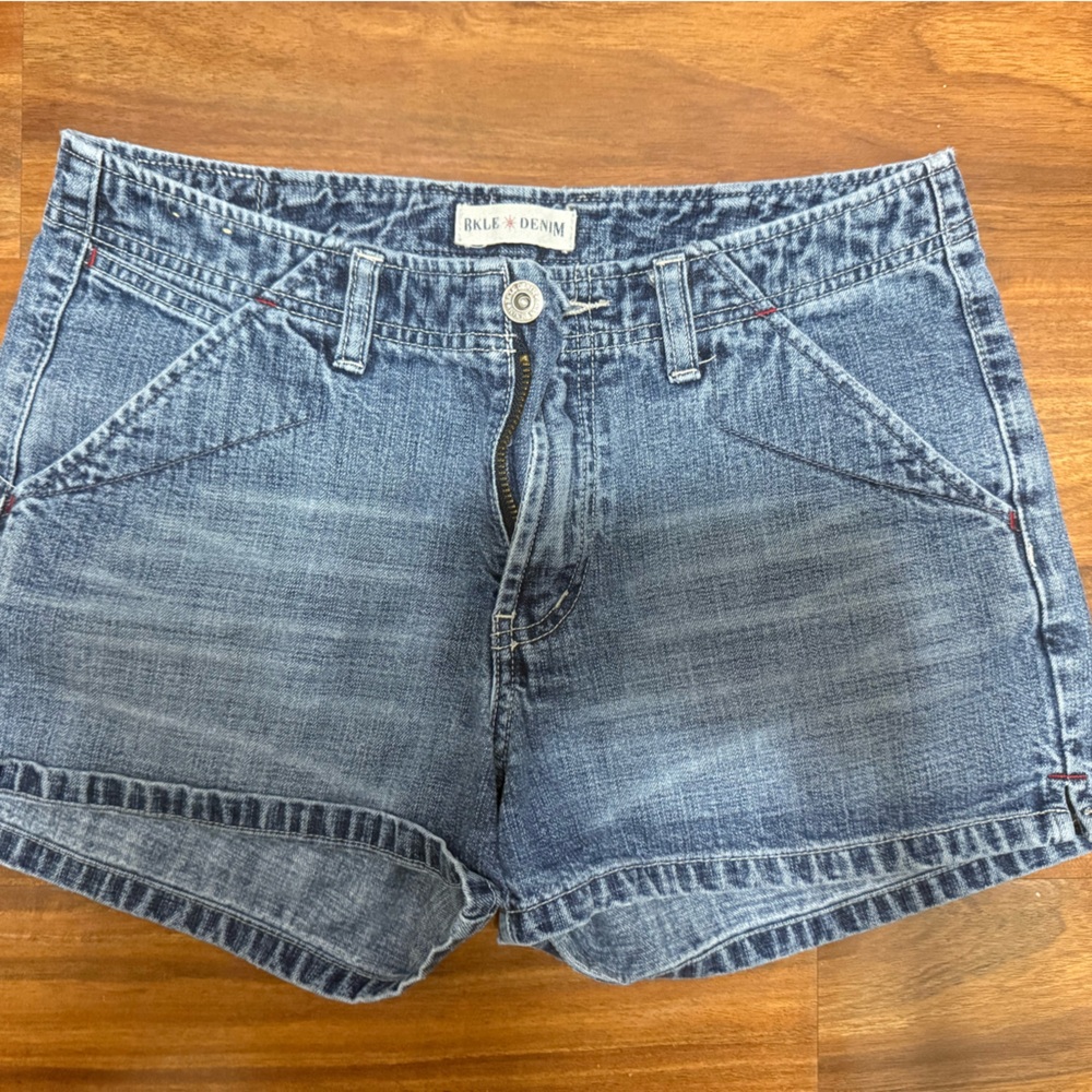 Buckle Faded Blue Denim Women's Shorts